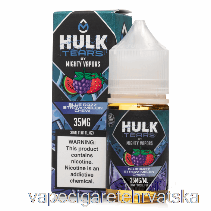 Vape Cigarete Blue Razz Straw Melon Chew - Hulk Tears Soli - 30ml 50mg